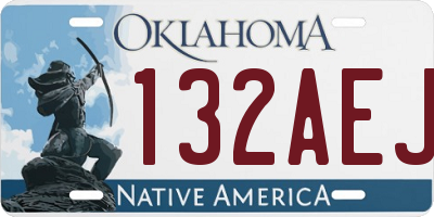 OK license plate 132AEJ
