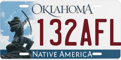OK license plate 132AFL