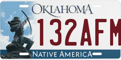 OK license plate 132AFM