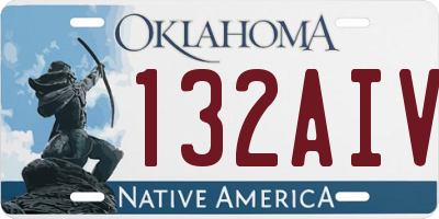 OK license plate 132AIV