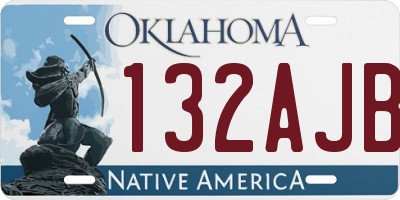 OK license plate 132AJB
