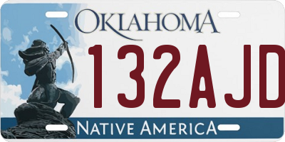 OK license plate 132AJD