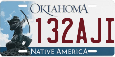 OK license plate 132AJI