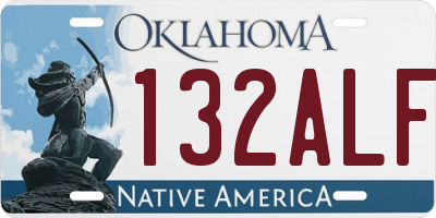 OK license plate 132ALF