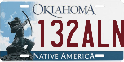 OK license plate 132ALN