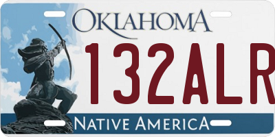OK license plate 132ALR