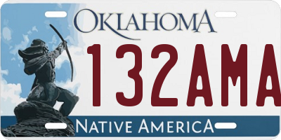 OK license plate 132AMA