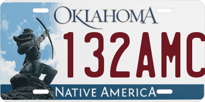 OK license plate 132AMC
