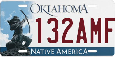 OK license plate 132AMF