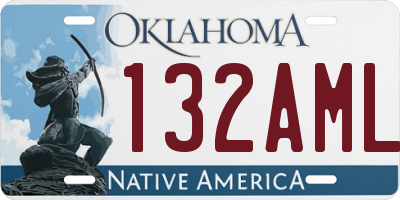 OK license plate 132AML