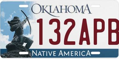 OK license plate 132APB