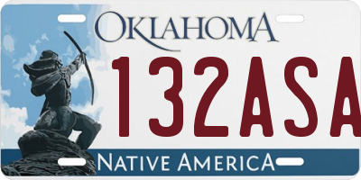 OK license plate 132ASA