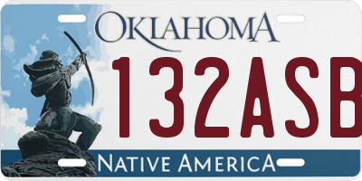 OK license plate 132ASB