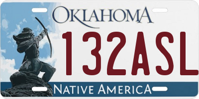 OK license plate 132ASL