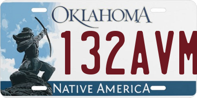 OK license plate 132AVM