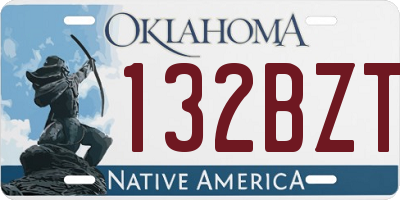 OK license plate 132BZT