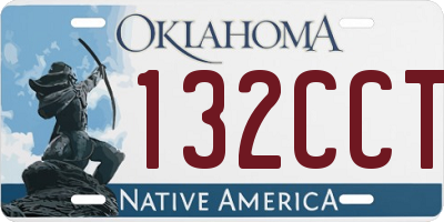 OK license plate 132CCT