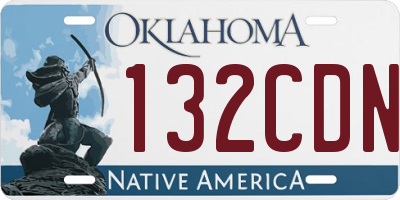 OK license plate 132CDN