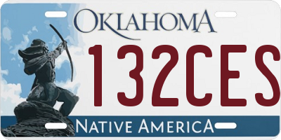 OK license plate 132CES
