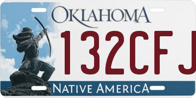 OK license plate 132CFJ