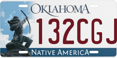 OK license plate 132CGJ