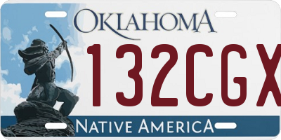 OK license plate 132CGX