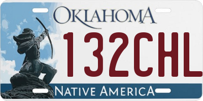 OK license plate 132CHL