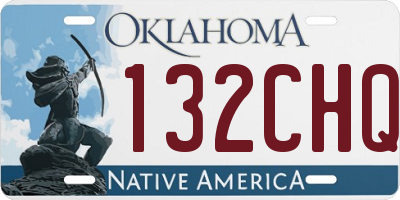 OK license plate 132CHQ