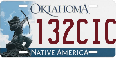 OK license plate 132CIC