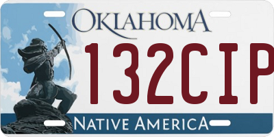 OK license plate 132CIP