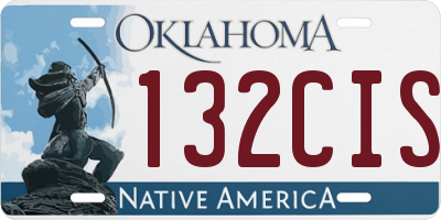 OK license plate 132CIS