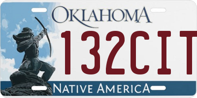 OK license plate 132CIT