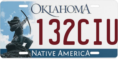 OK license plate 132CIU