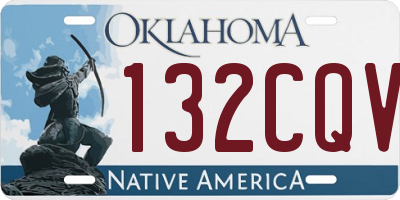 OK license plate 132CQV
