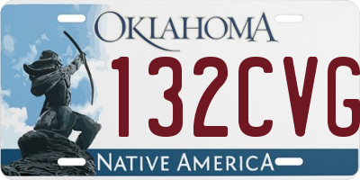 OK license plate 132CVG