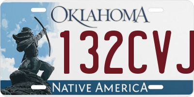OK license plate 132CVJ