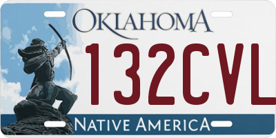 OK license plate 132CVL