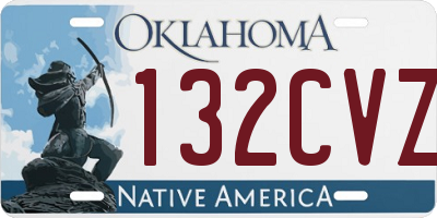 OK license plate 132CVZ