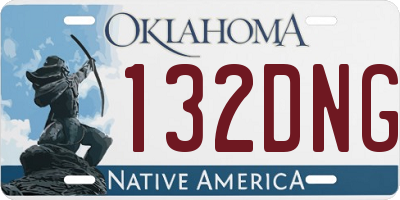 OK license plate 132DNG