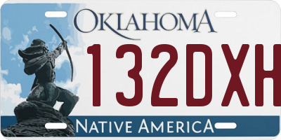 OK license plate 132DXH