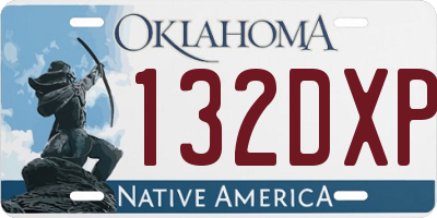 OK license plate 132DXP