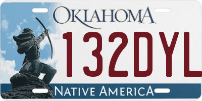 OK license plate 132DYL