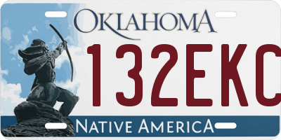 OK license plate 132EKC