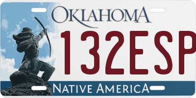 OK license plate 132ESP
