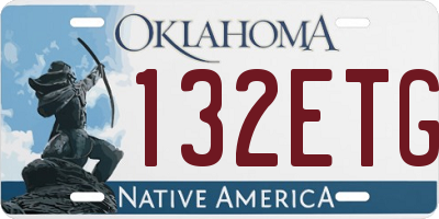 OK license plate 132ETG