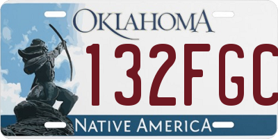 OK license plate 132FGC