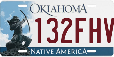OK license plate 132FHV