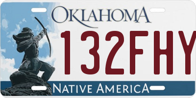 OK license plate 132FHY