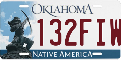 OK license plate 132FIW