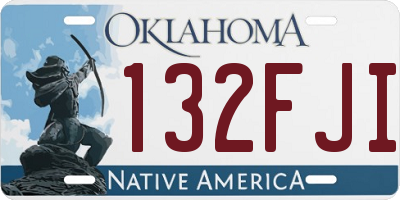 OK license plate 132FJI